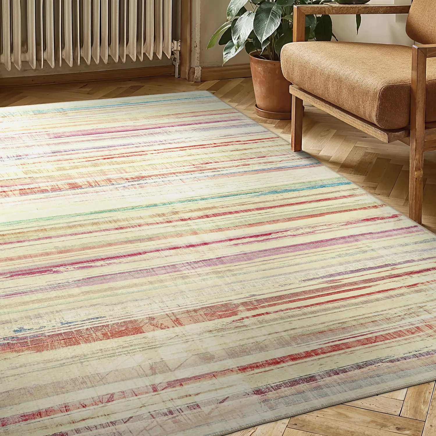 Tappeto a tessitura piatta - Delara (beige/multicolore)