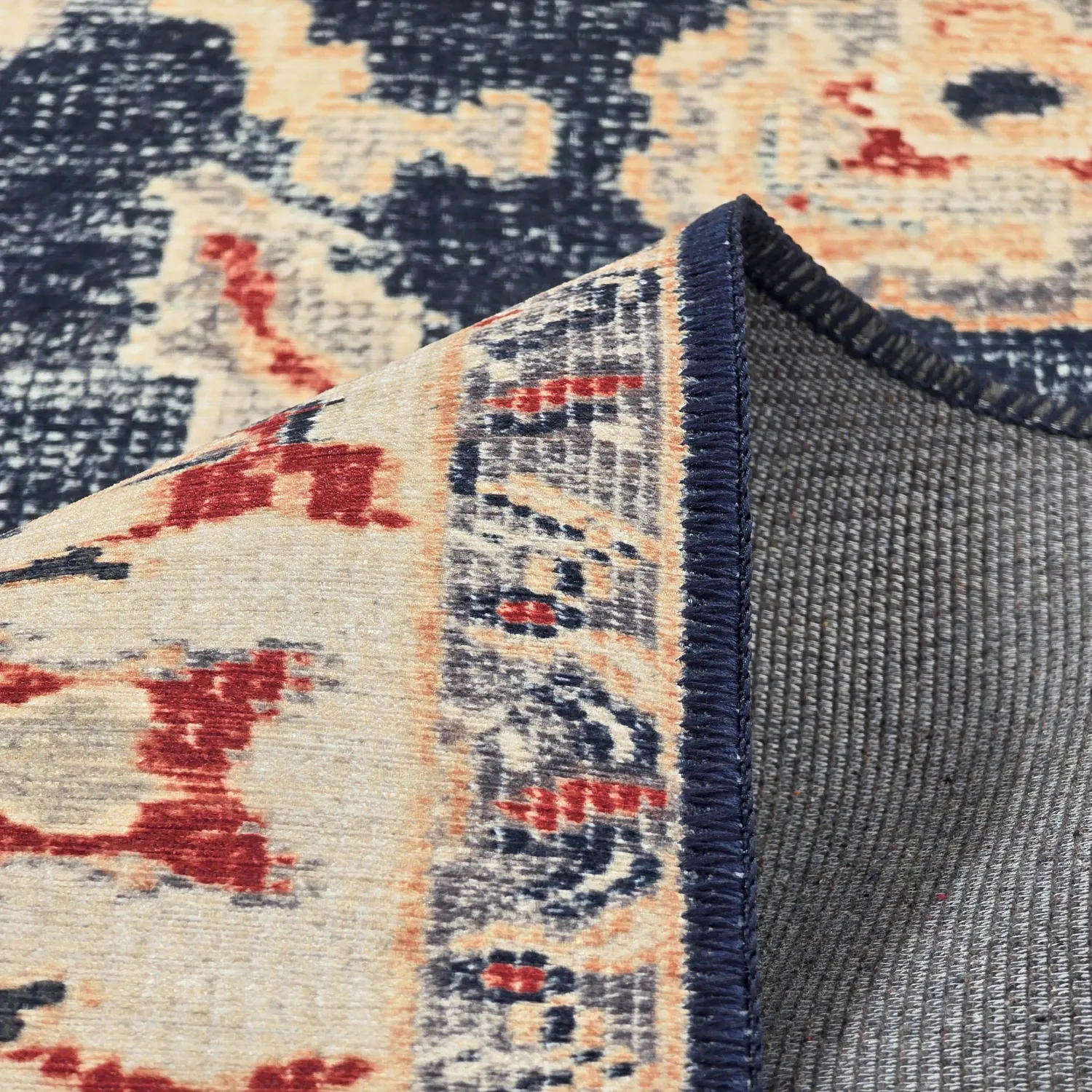 Tappeto a tessitura piatta - Fadarin (blu)