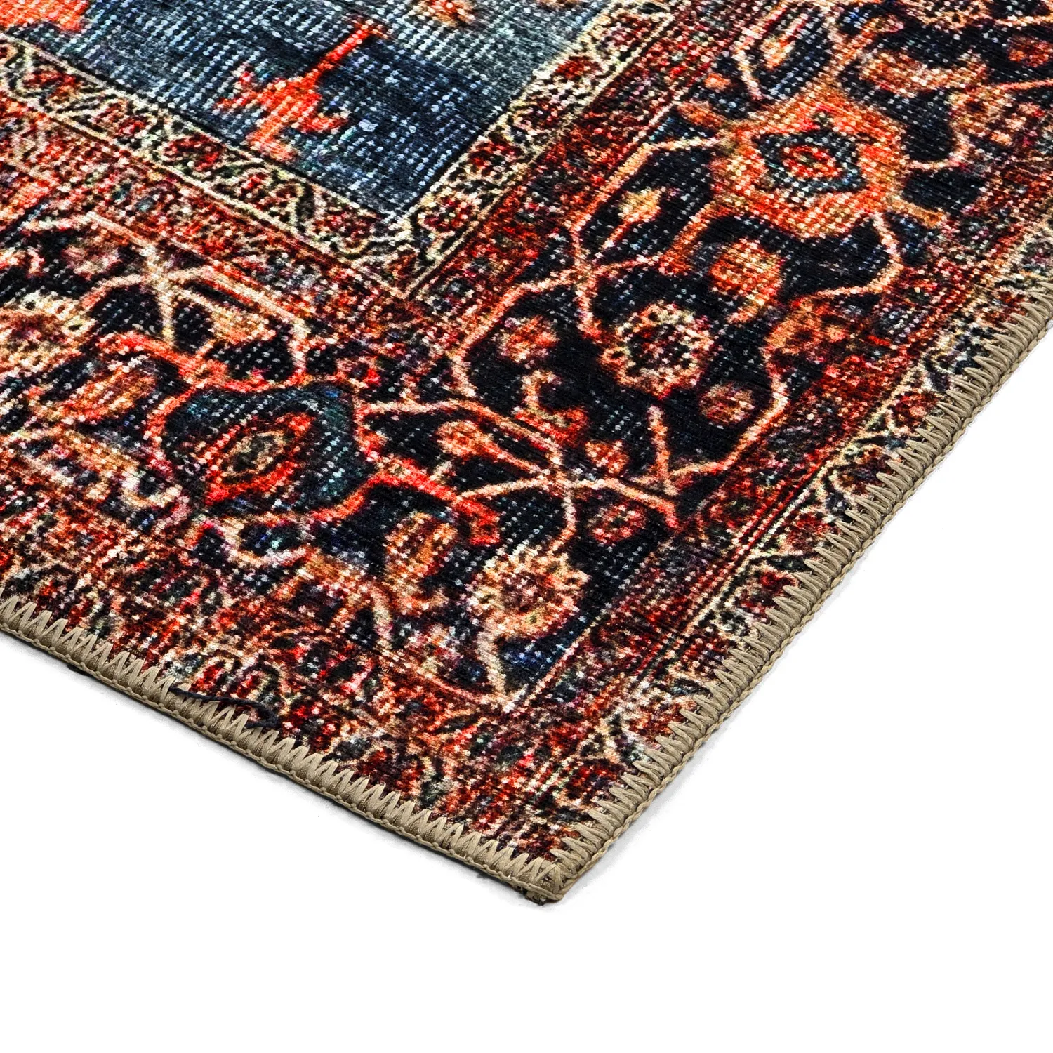 Tappeto a tessitura piatta - Mandalay (rosso)