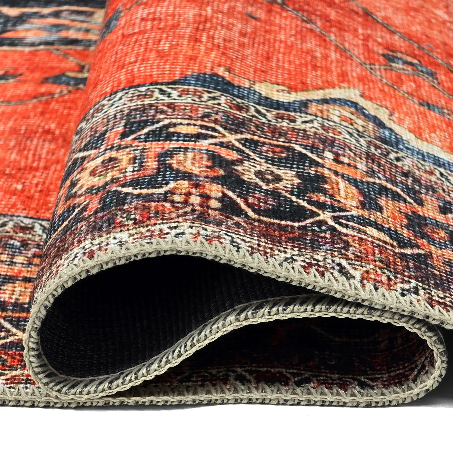 Tappeto a tessitura piatta - Mandalay (rosso)