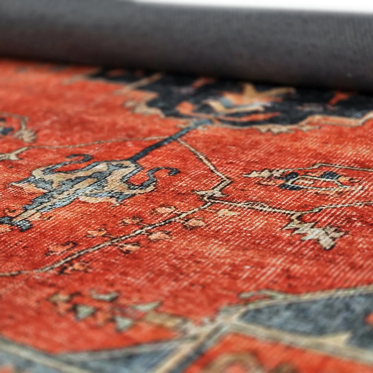 Tappeto a tessitura piatta - Mandalay (rosso)