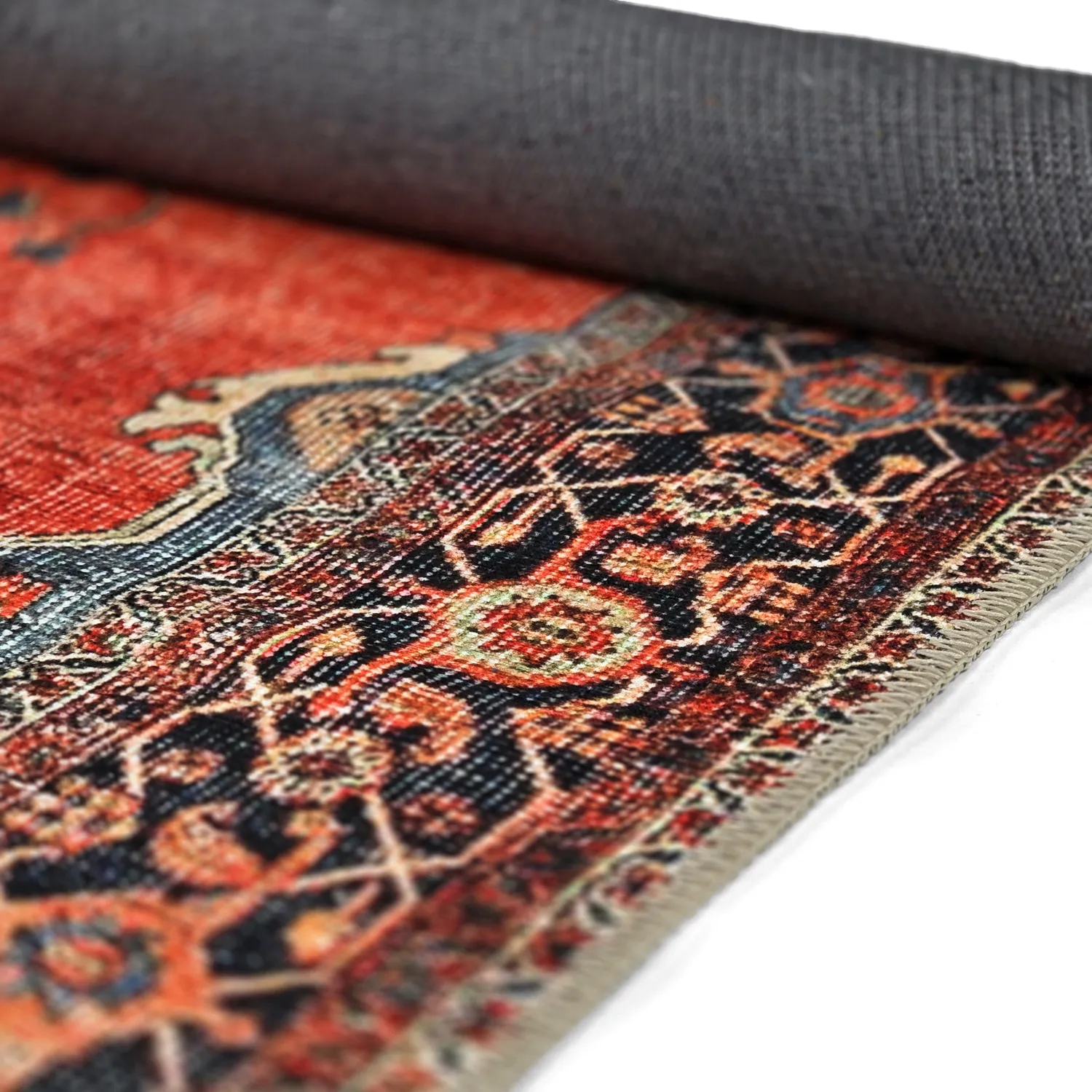Tappeto a tessitura piatta - Mandalay (rosso)