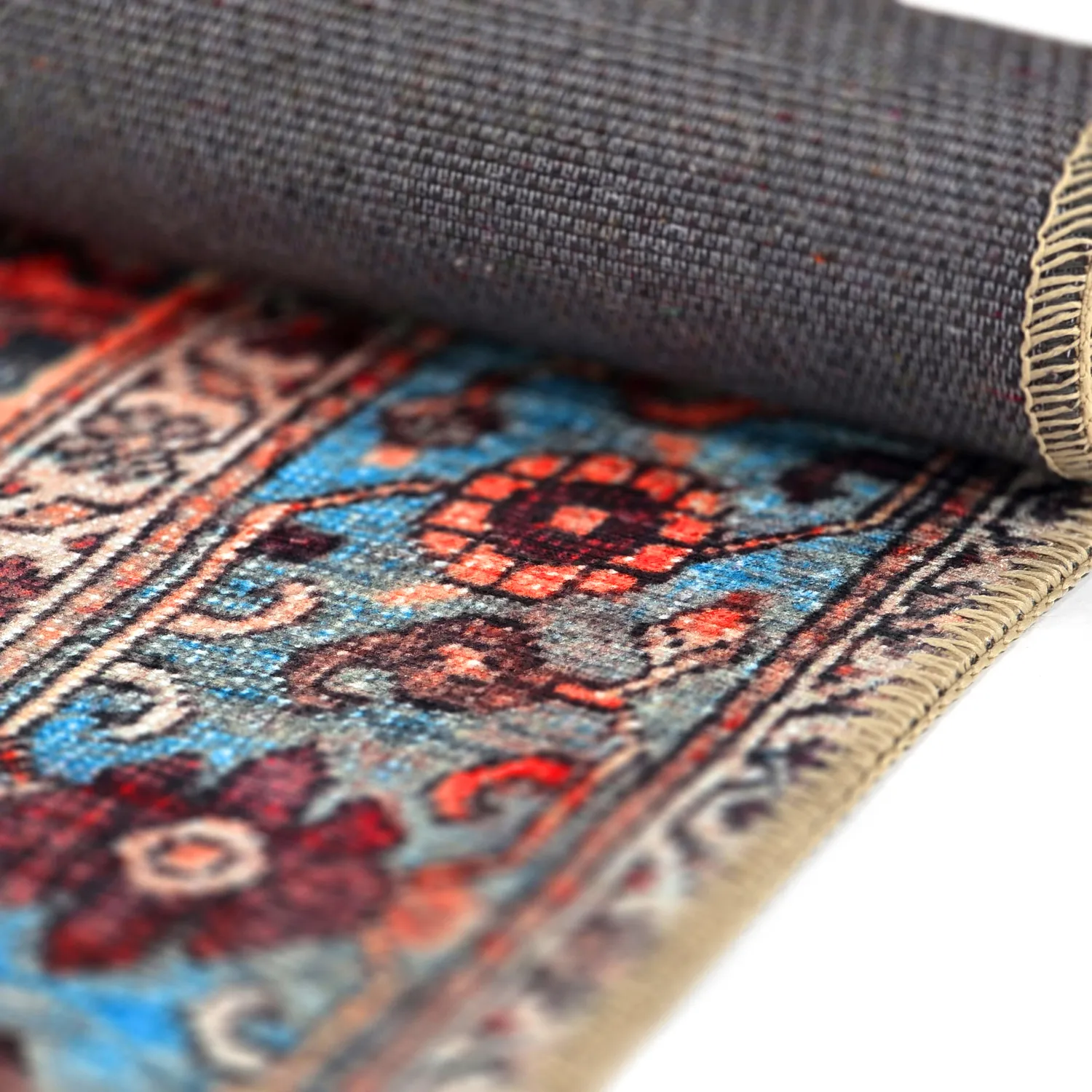 Tappeto a tessitura piatta - Mardin (rosso/blu)