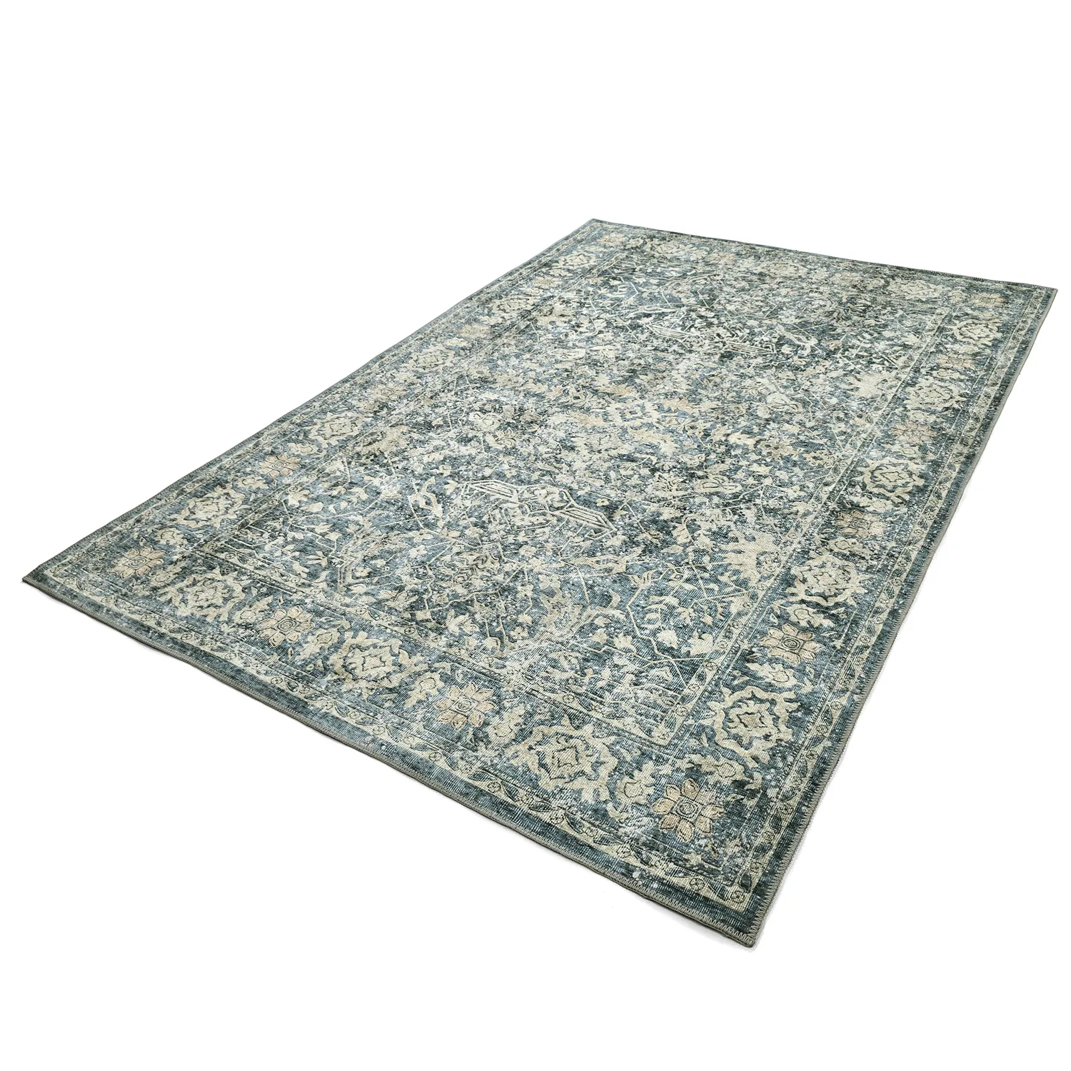 Tappeto a tessitura piatta - Meralis (blu)