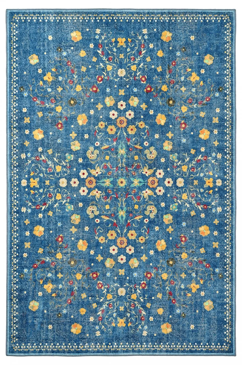 Tappeto a tessitura piatta - Nabilar (blu)