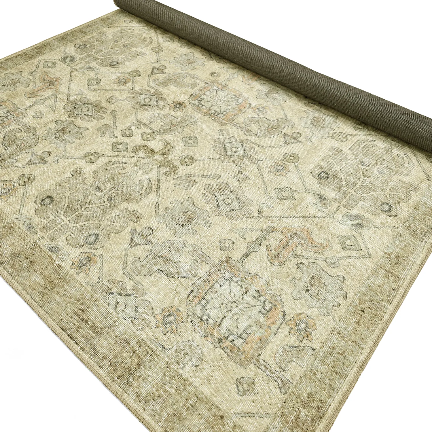 Tappeto a tessitura piatta - Noura (beige)