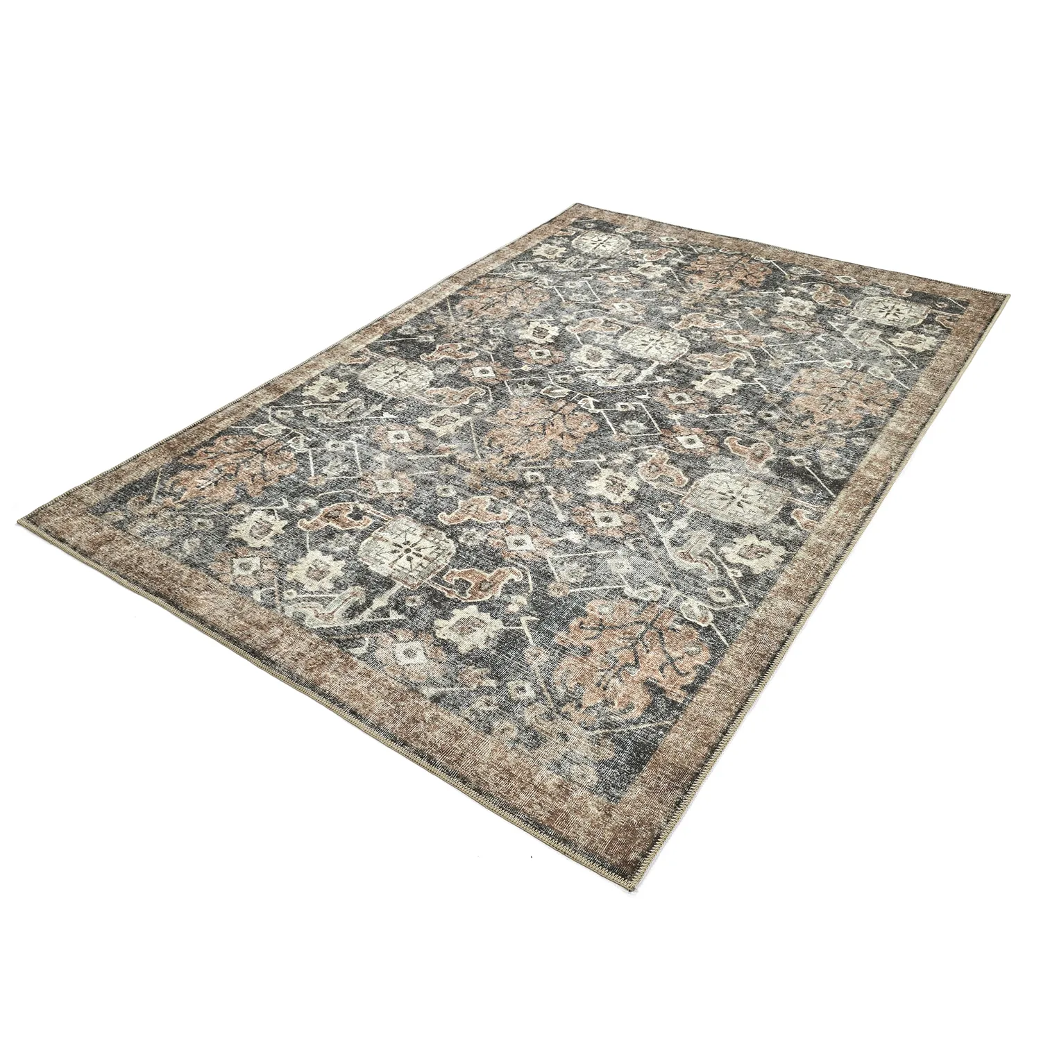 Tappeto a tessitura piatta - Noura (blu scuro)