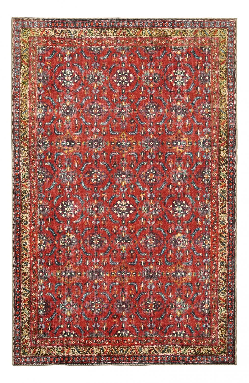 Tappeto a tessitura piatta - Omarien (rosso)