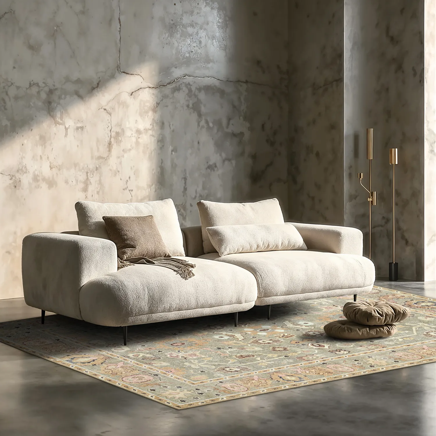 Tappeto a tessitura piatta - Yara (beige)