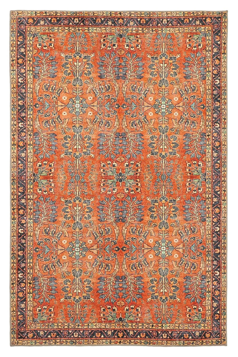 Tappeto a tessitura piatta - Yasirah (arancia)