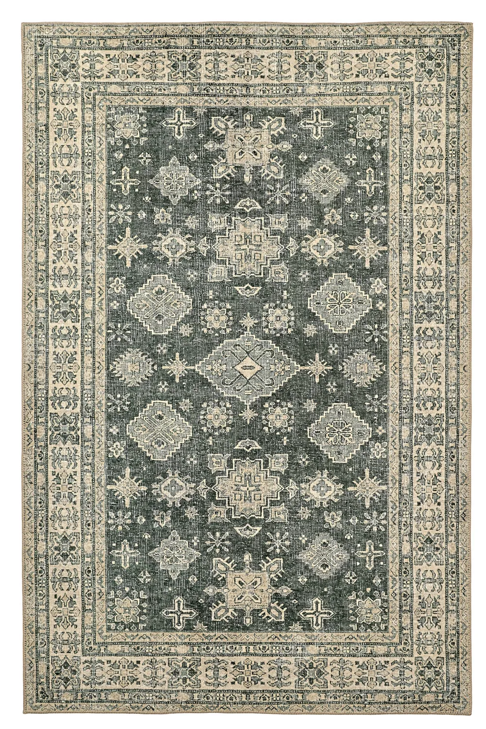Tappeto a tessitura piatta - Zuleina (verde)
