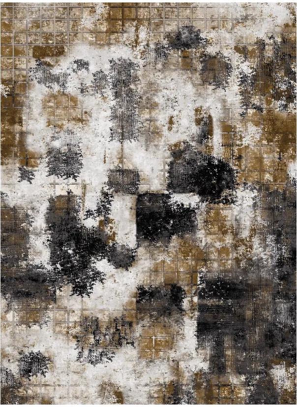 Tappeto Wilton - Flores (nero/marrone/bianco)
