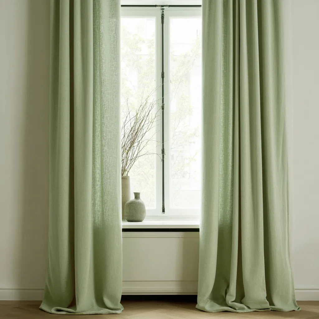 Tende - Tenda effetto lino Andrada (verde chiaro)