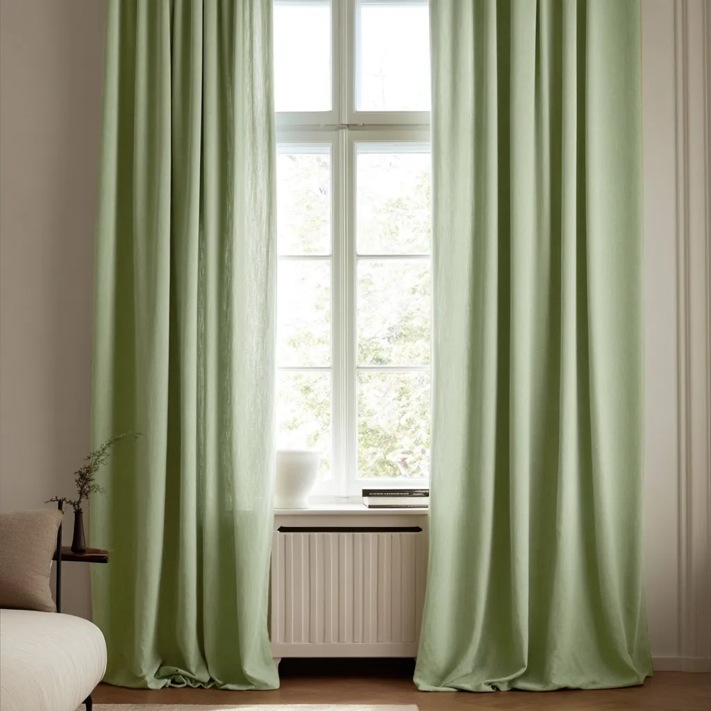 Tende - Tenda effetto lino Andrada (verde chiaro)