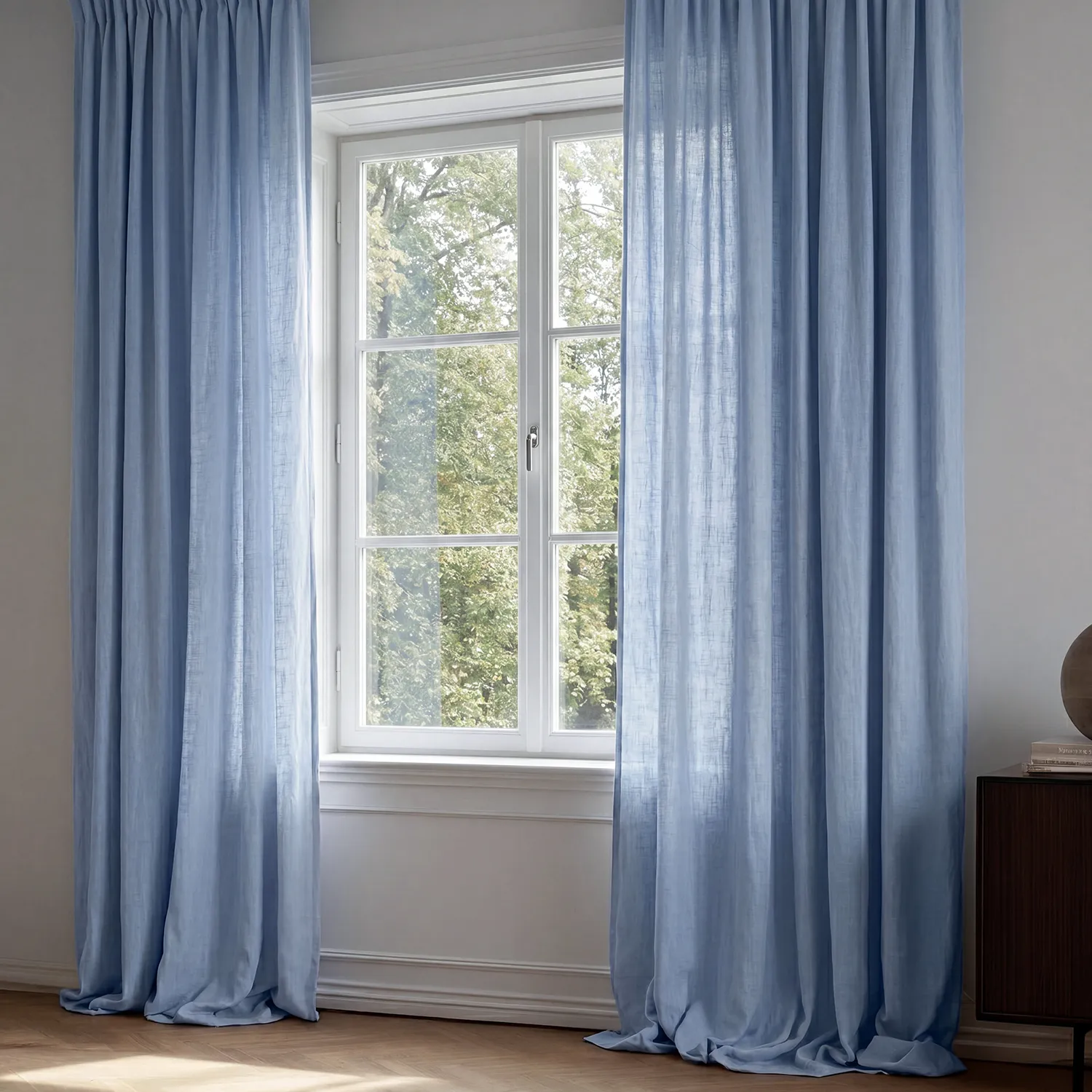Tende - Tenda effetto lino Andrada (blu scuro)