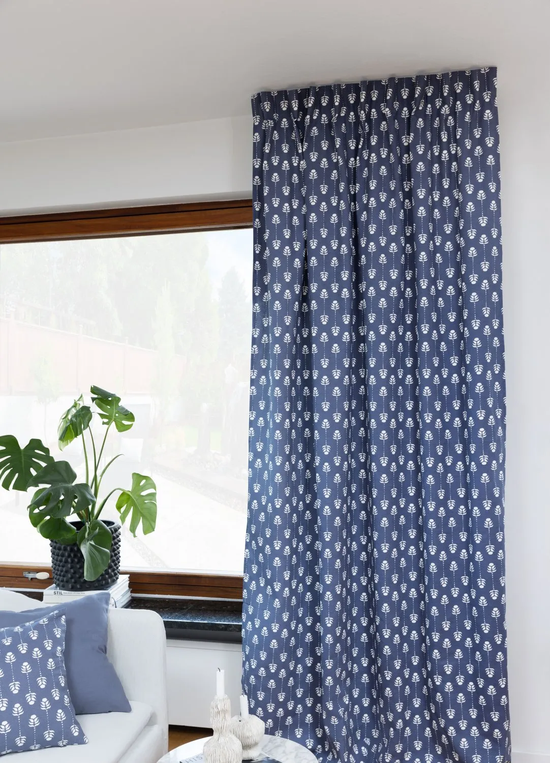 Tende - Cortina di cotone Sari (blu)