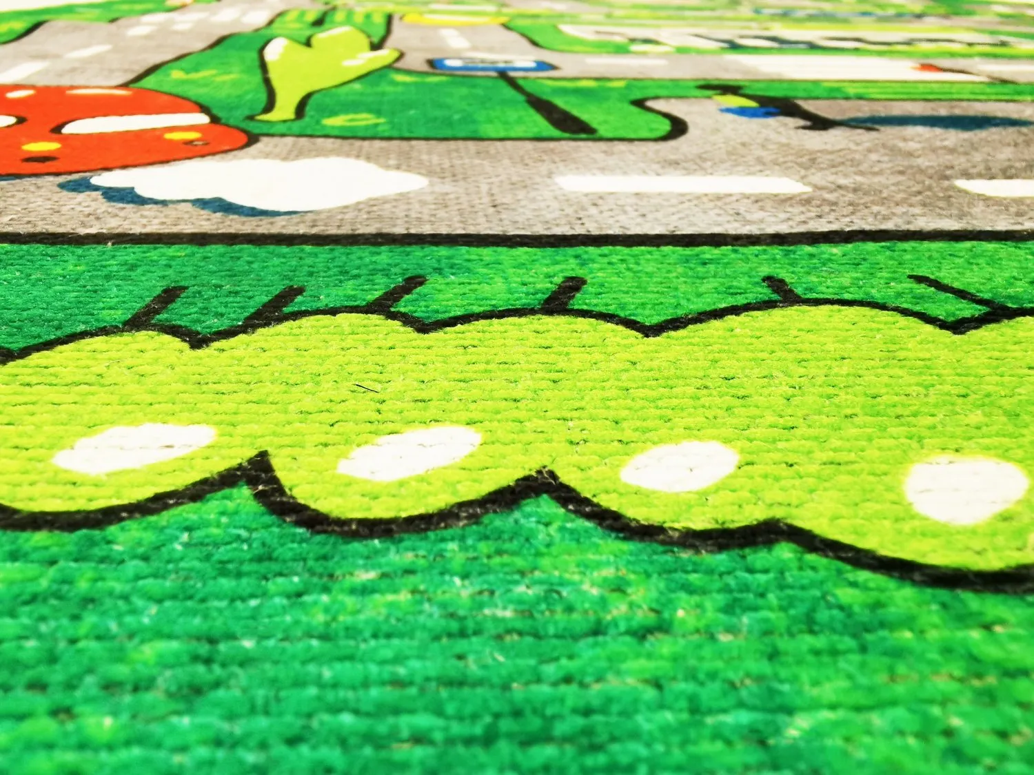 Tappeti per bambini - Village Road (verde)
