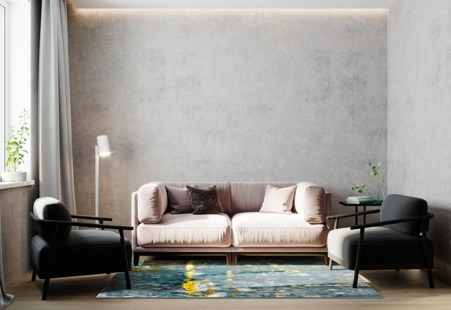 Tappeto Wilton - Mira (giallo-blu)