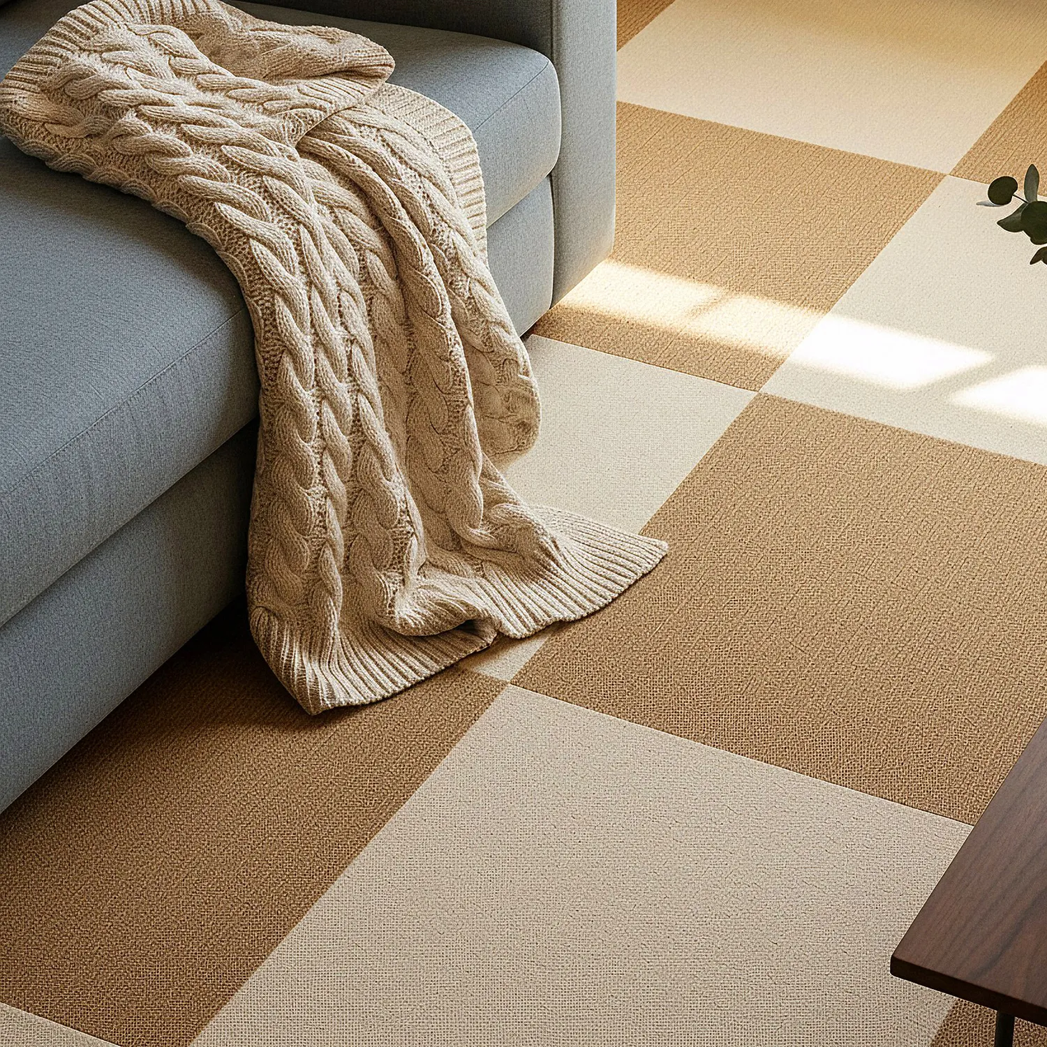 Moquette - Almeria Piastrelle tessili 24 pz. (beige)