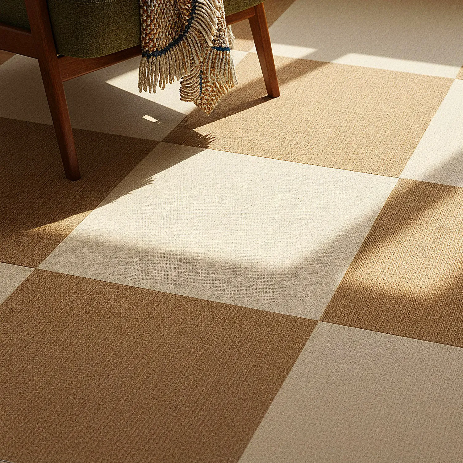 Moquette - Almeria Piastrelle tessili 24 pz. (beige)