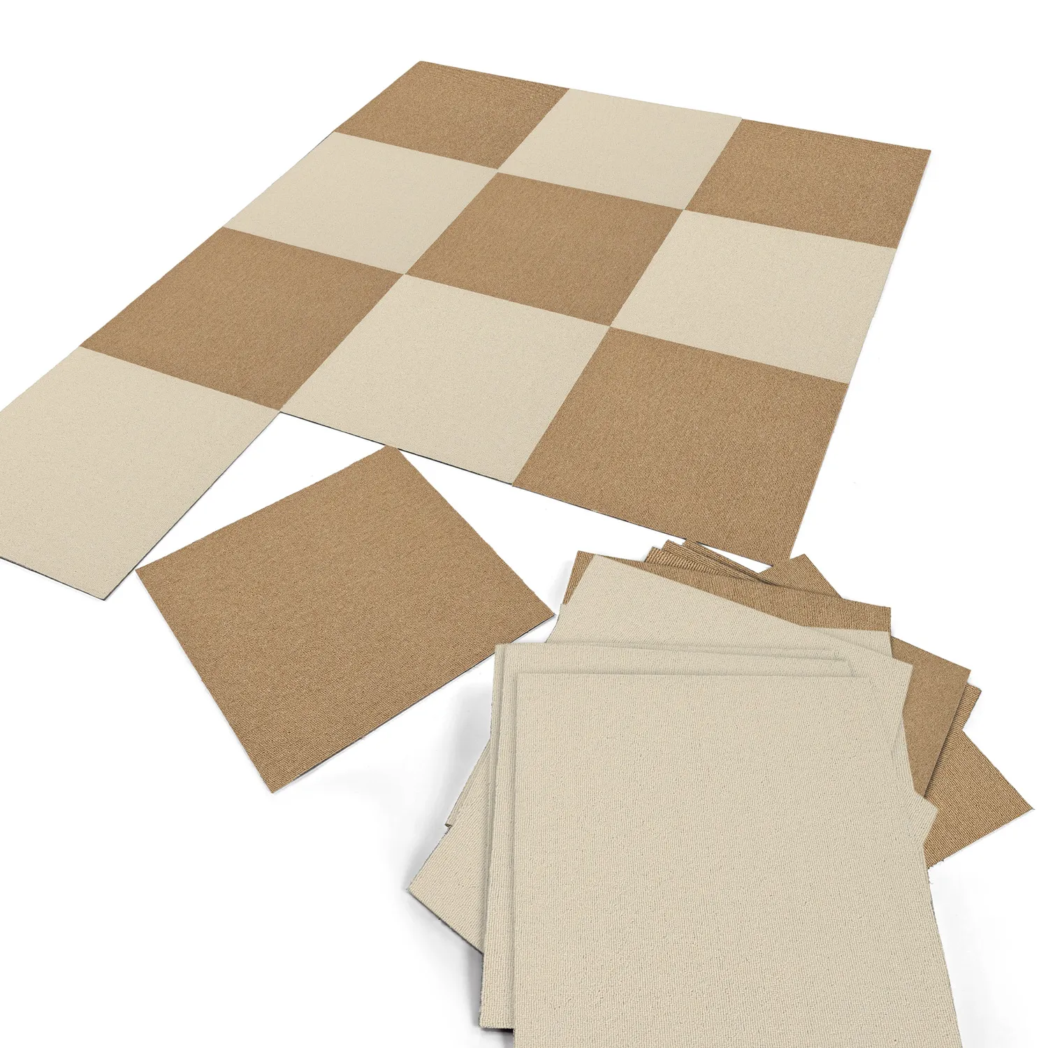 Moquette - Almeria Piastrelle tessili 24 pz. (beige)