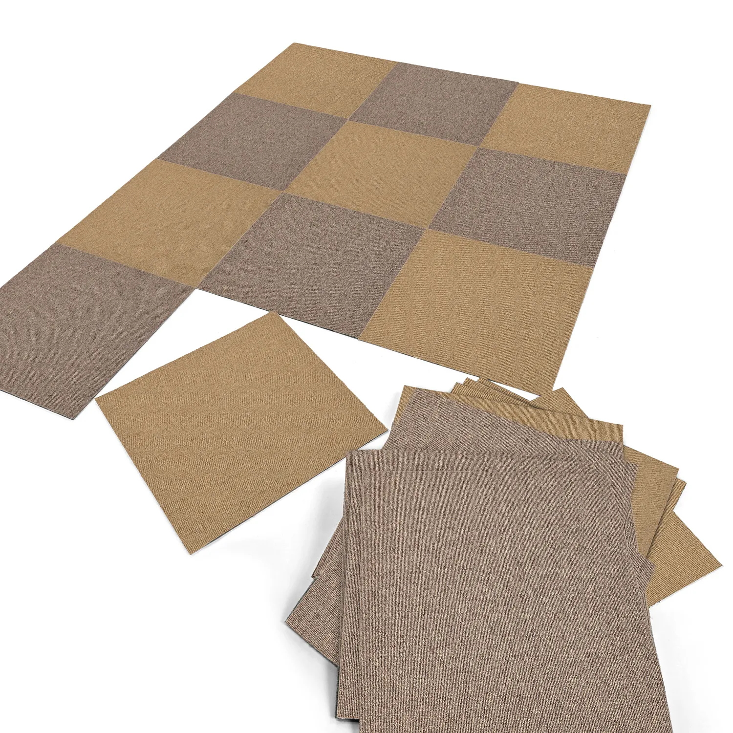 Moquette - Almeria Piastrelle tessili 24 pz. (beige)