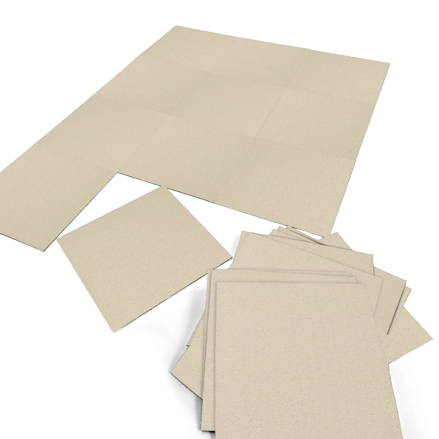 Moquette - Almeria Piastrelle tessili 24 pz. (crema)