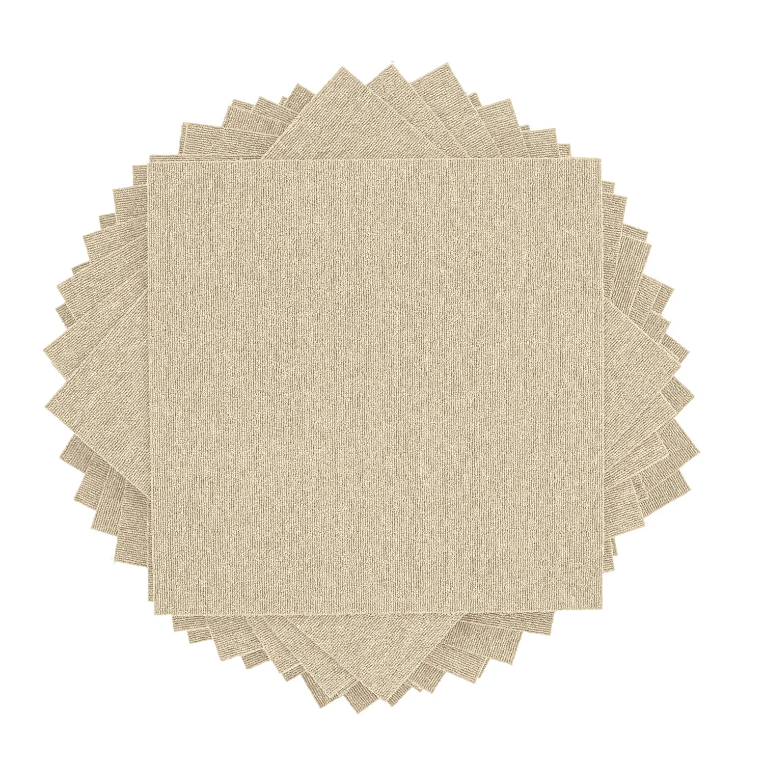 Moquette - Almeria Piastrelle tessili 24 pz. (crema)
