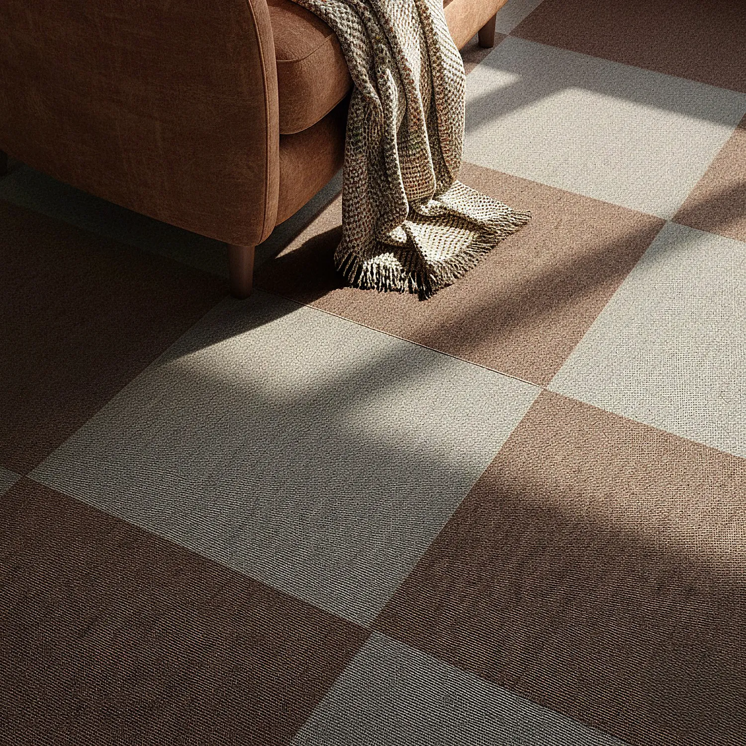 Moquette - Almeria Piastrelle tessili 24 pz. (grigio)