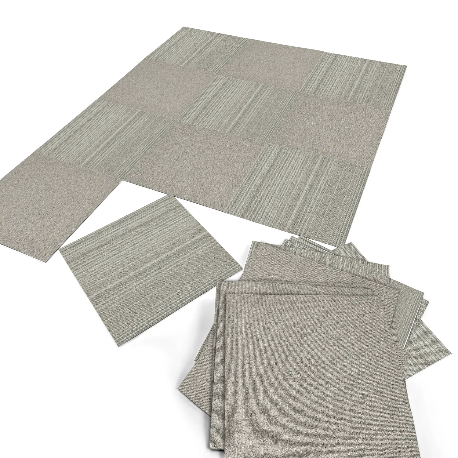 Moquette - Almeria Piastrelle tessili 24 pz. (grigio)