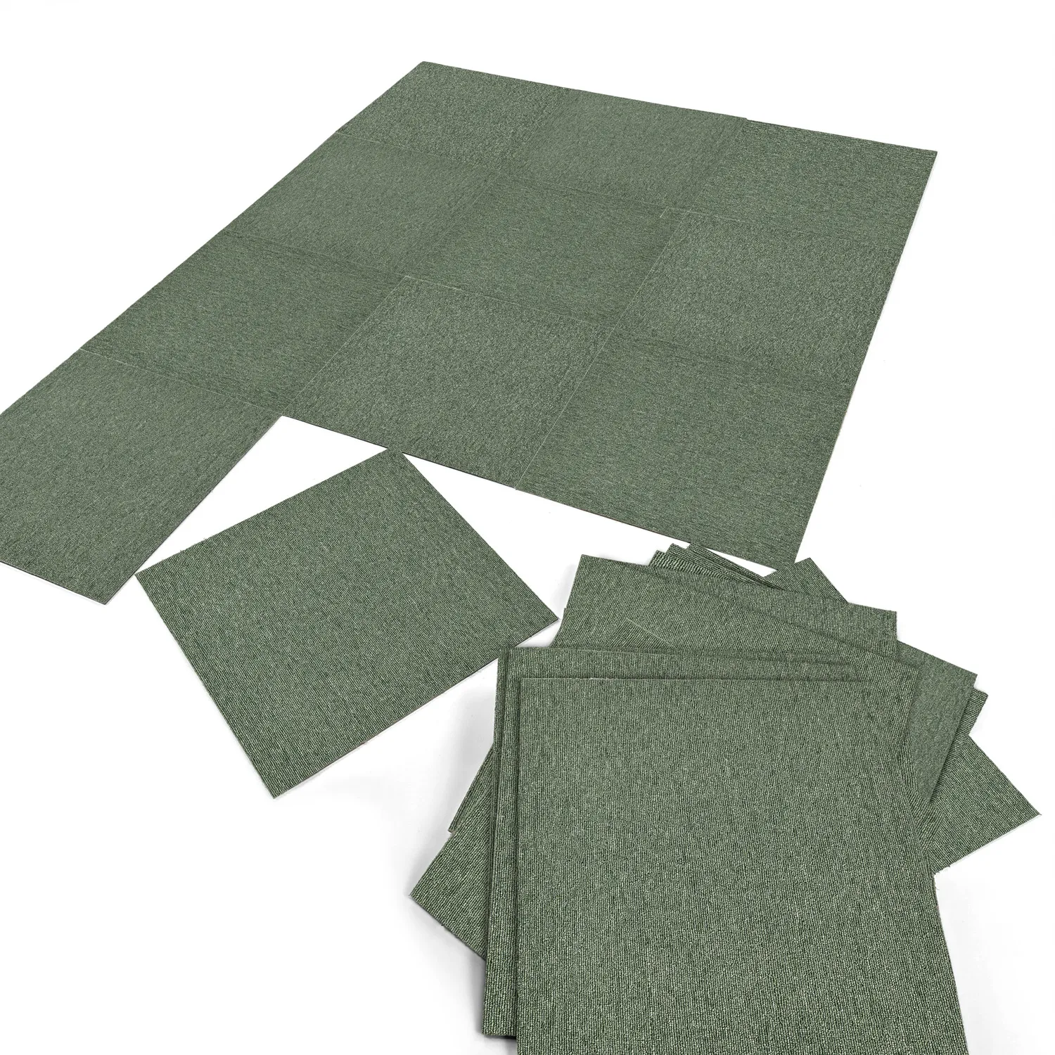 Moquette - Almeria Piastrelle tessili 24 pz. (verde)
