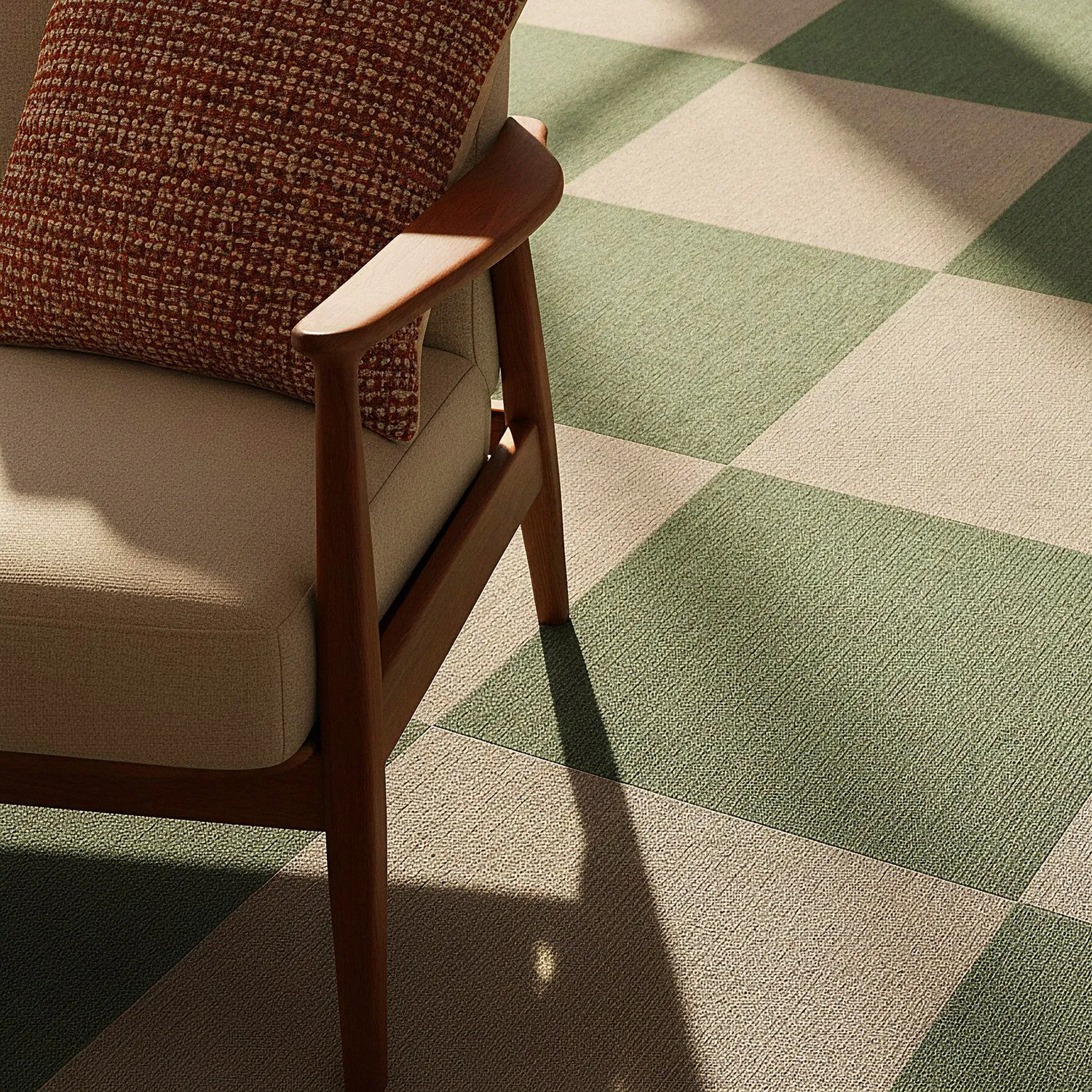 Moquette - Almeria Piastrelle tessili 24 pz. (verde)