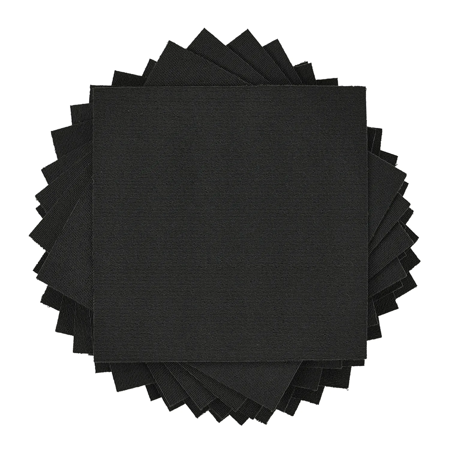 Moquette - Almeria Piastrelle tessili 24 pz. (nero)