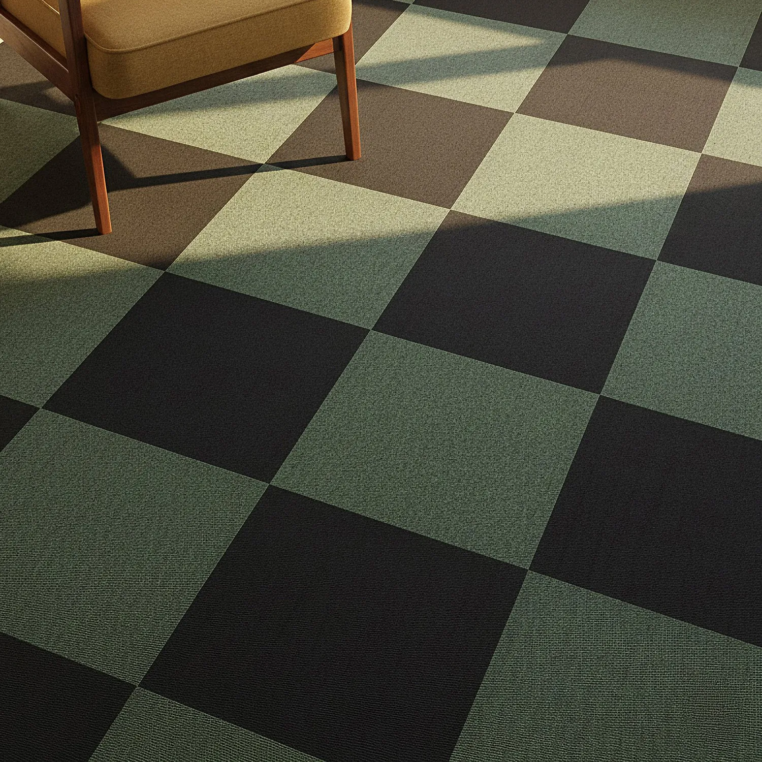 Moquette - Almeria Piastrelle tessili 24 pz. (nero)