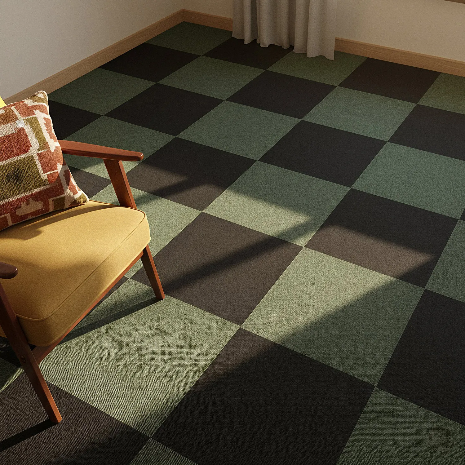 Moquette - Almeria Piastrelle tessili 24 pz. (nero)