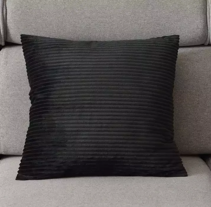 Federa - Striped Velvet 50 x 50 cm (nero)