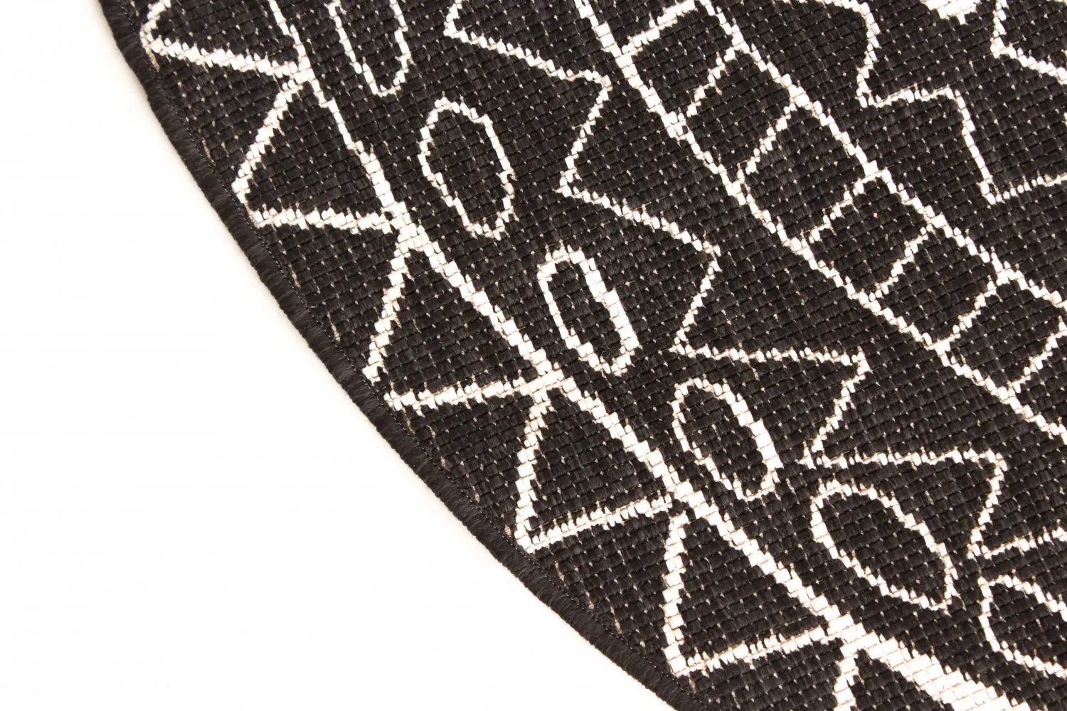 Tappeto rotondo - Brussels Diamond (nero)