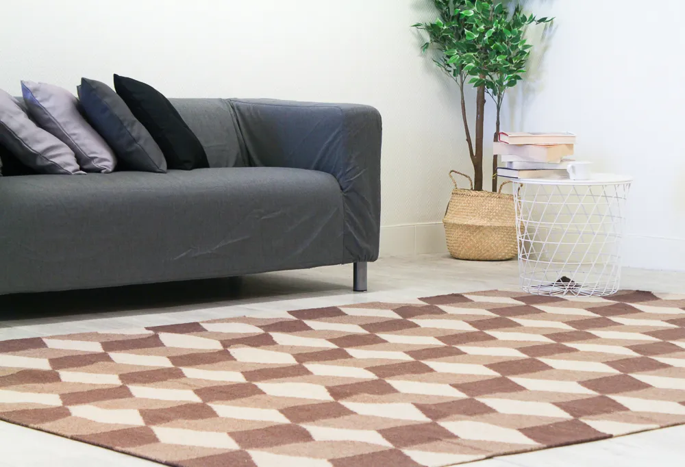 Tappeto In Lana - Floriáda (beige/marrone)