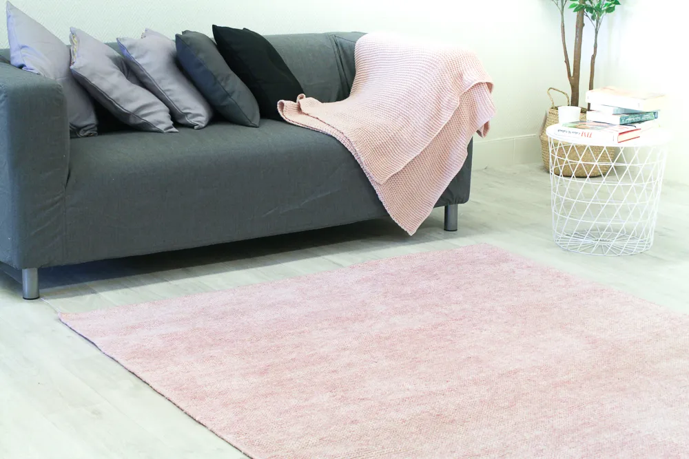 Tappeto di seta di bambù - Faliraki (rosa chiaro)