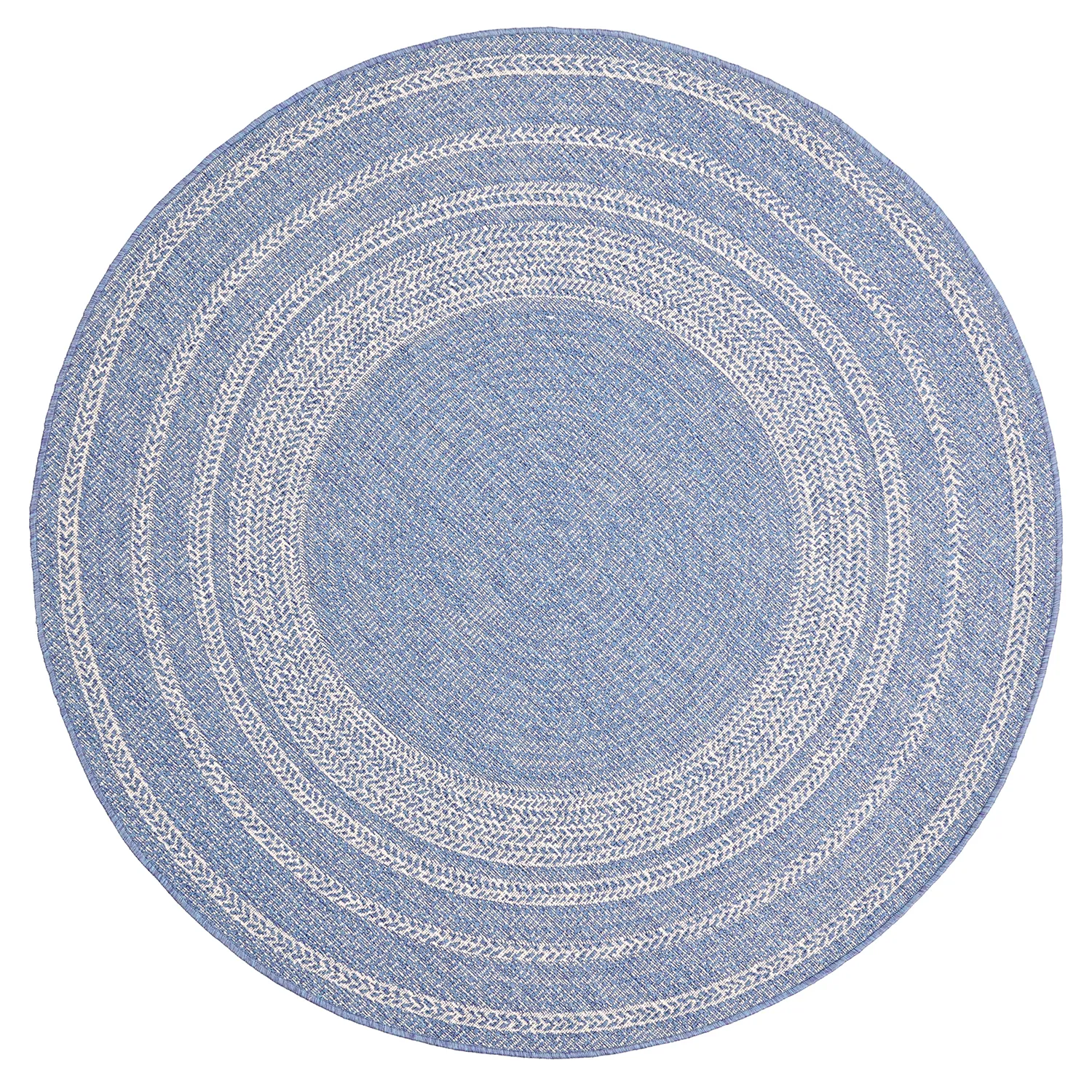 Tappeto rotondo - Indoor/Outdoor Angus (blu)
