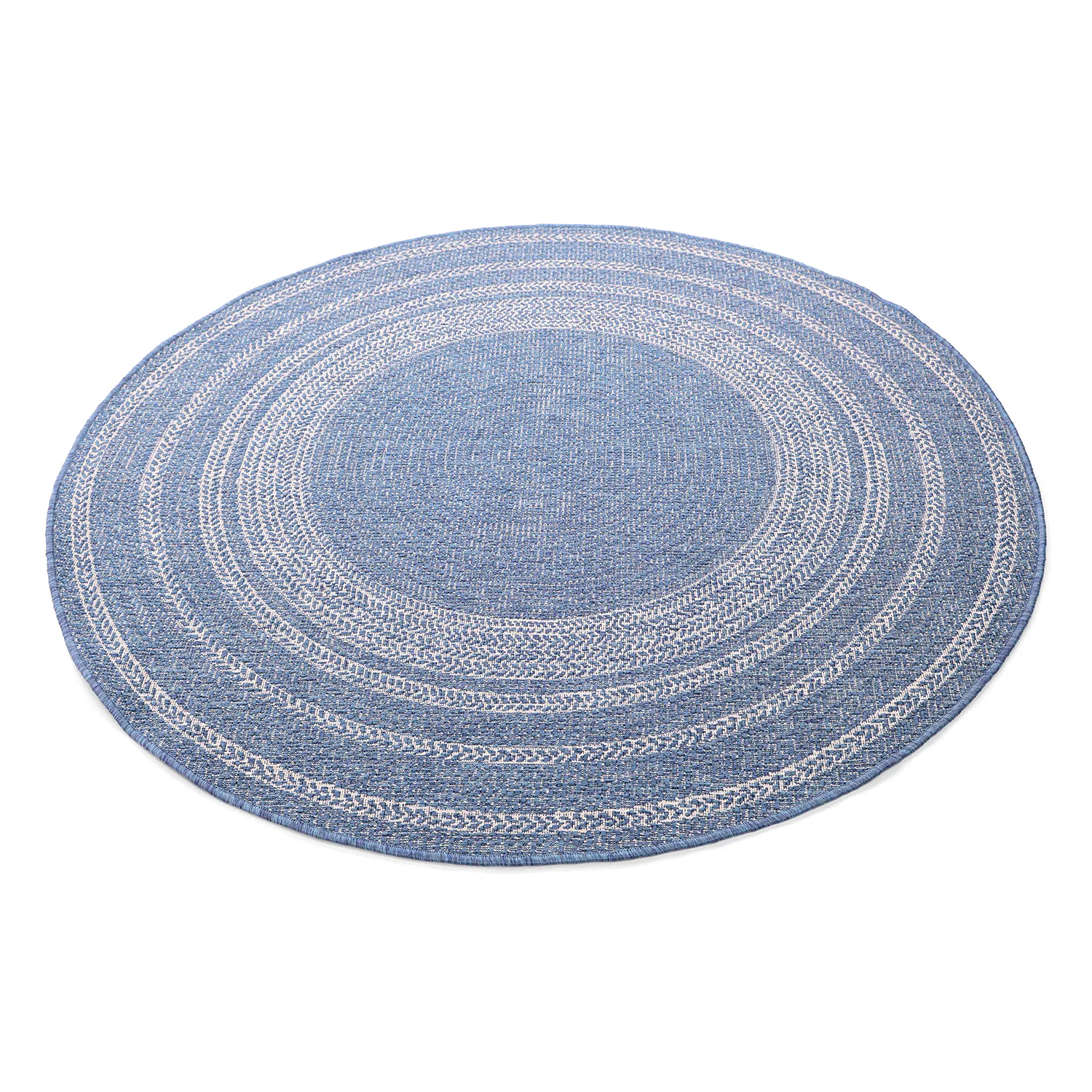 Tappeto rotondo - Indoor/Outdoor Angus (blu)