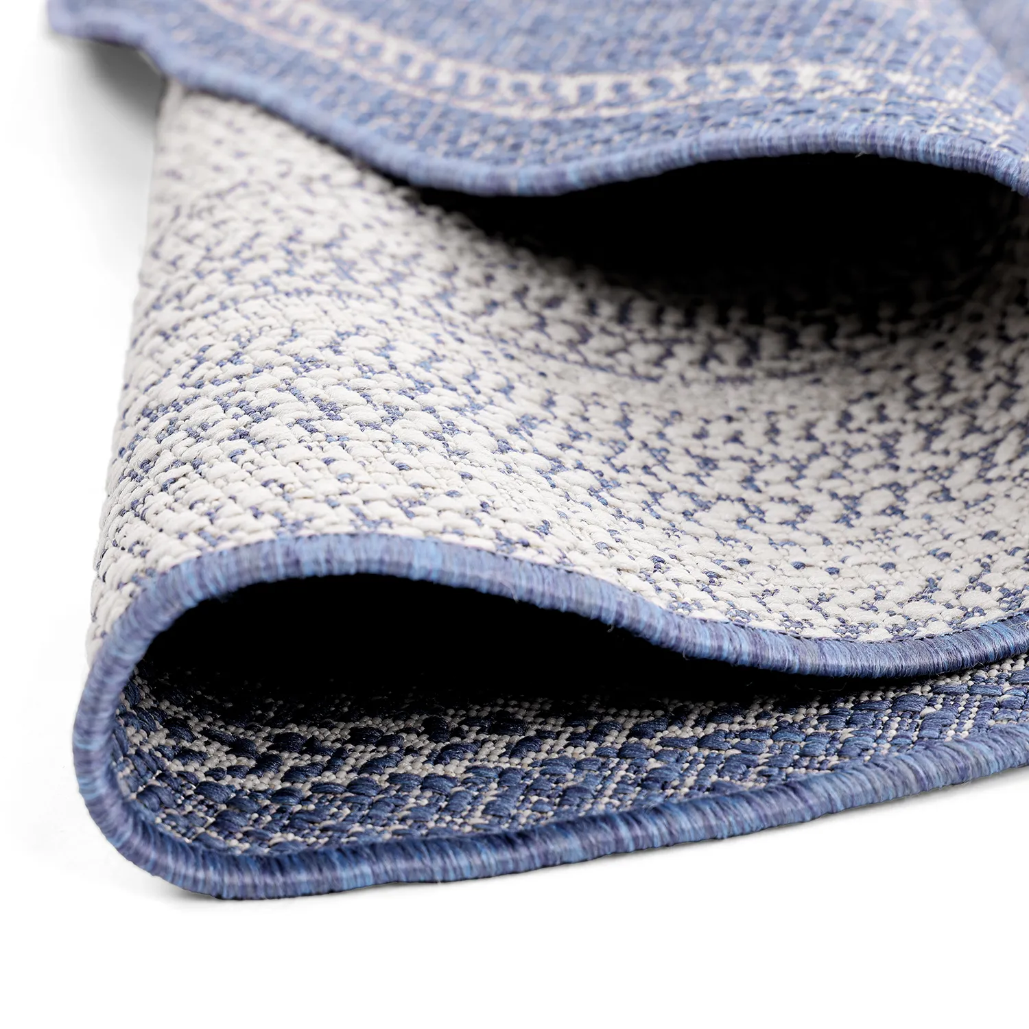 Tappeto rotondo - Indoor/Outdoor Angus (blu)