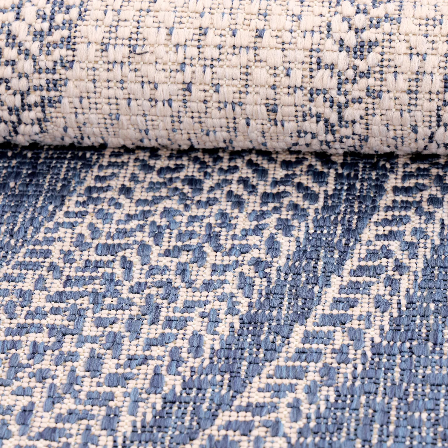 Tappeto rotondo - Indoor/Outdoor Angus (blu)