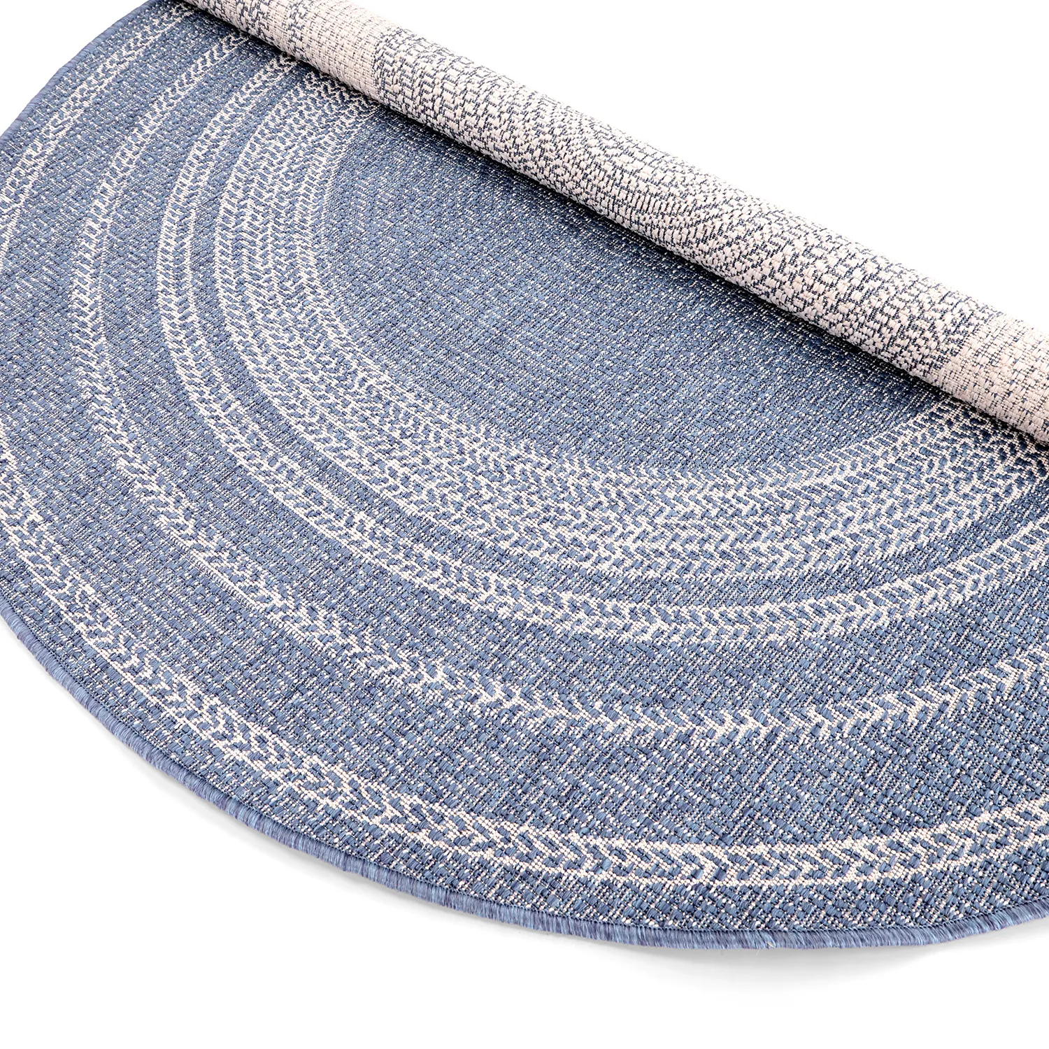 Tappeto rotondo - Indoor/Outdoor Angus (blu)