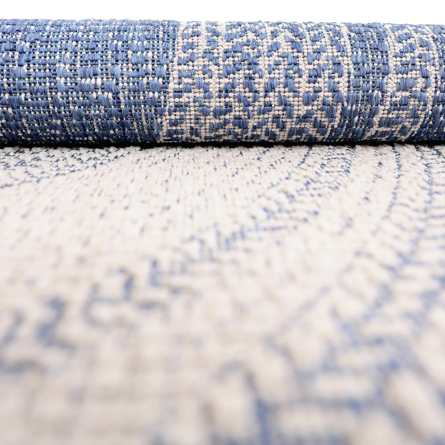 Tappeto rotondo - Indoor/Outdoor Angus (blu)