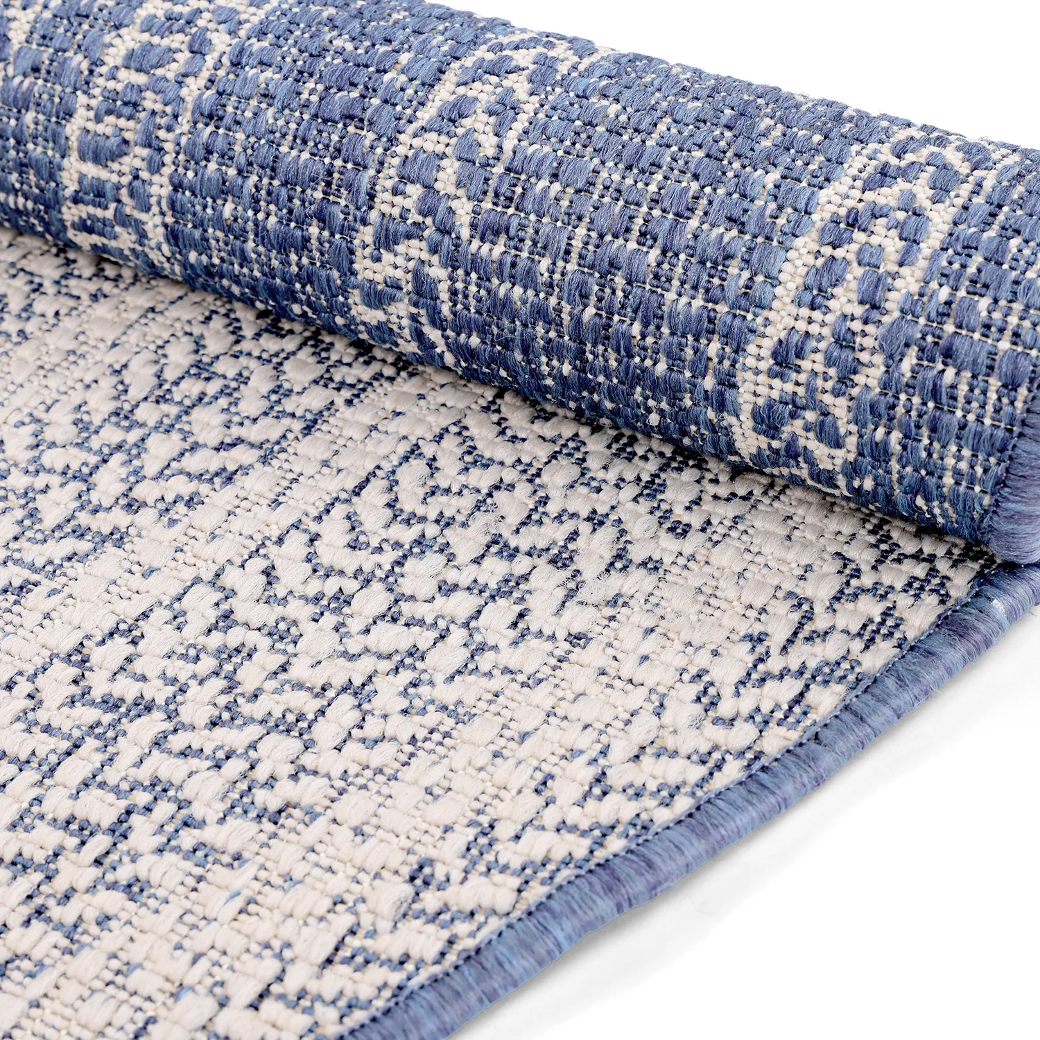 Tappeto rotondo - Indoor/Outdoor Angus (blu)