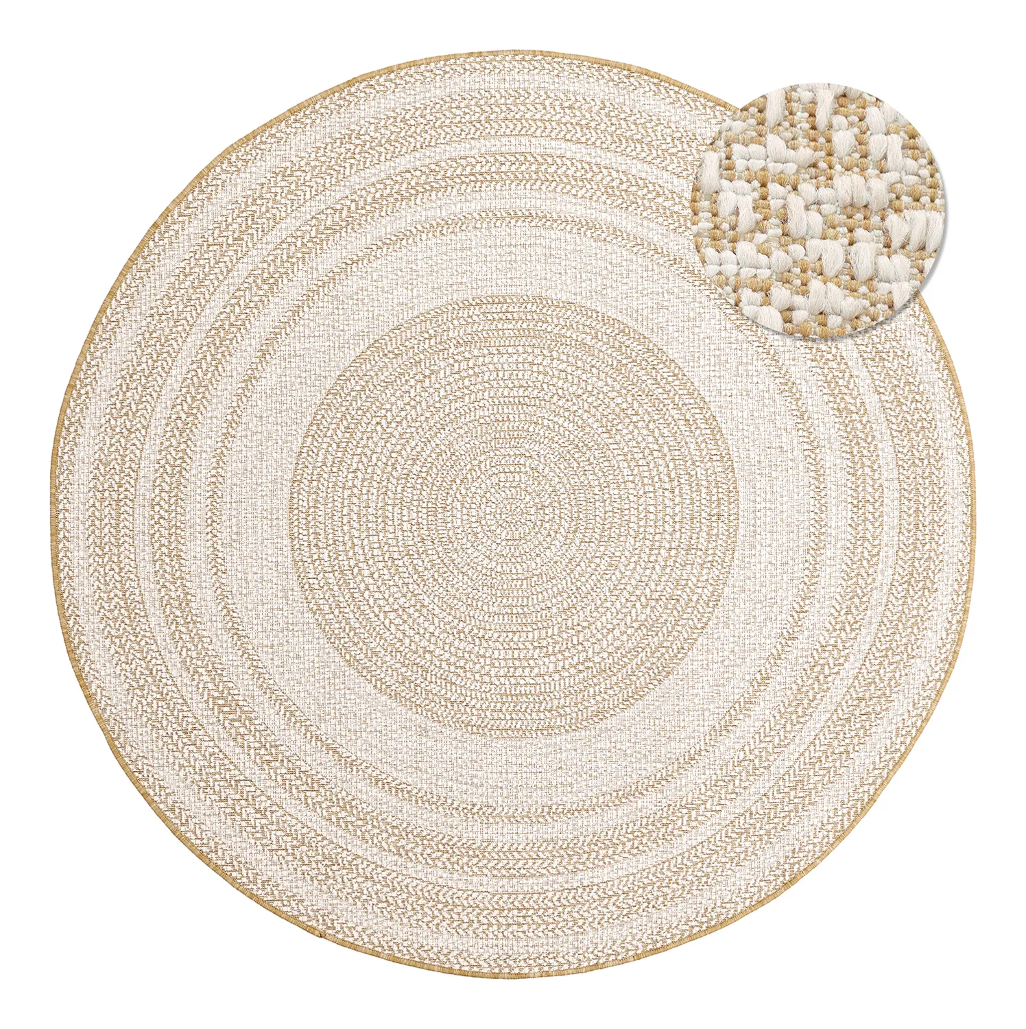 Tappeto rotondo - Indoor/Outdoor Angus (natura)