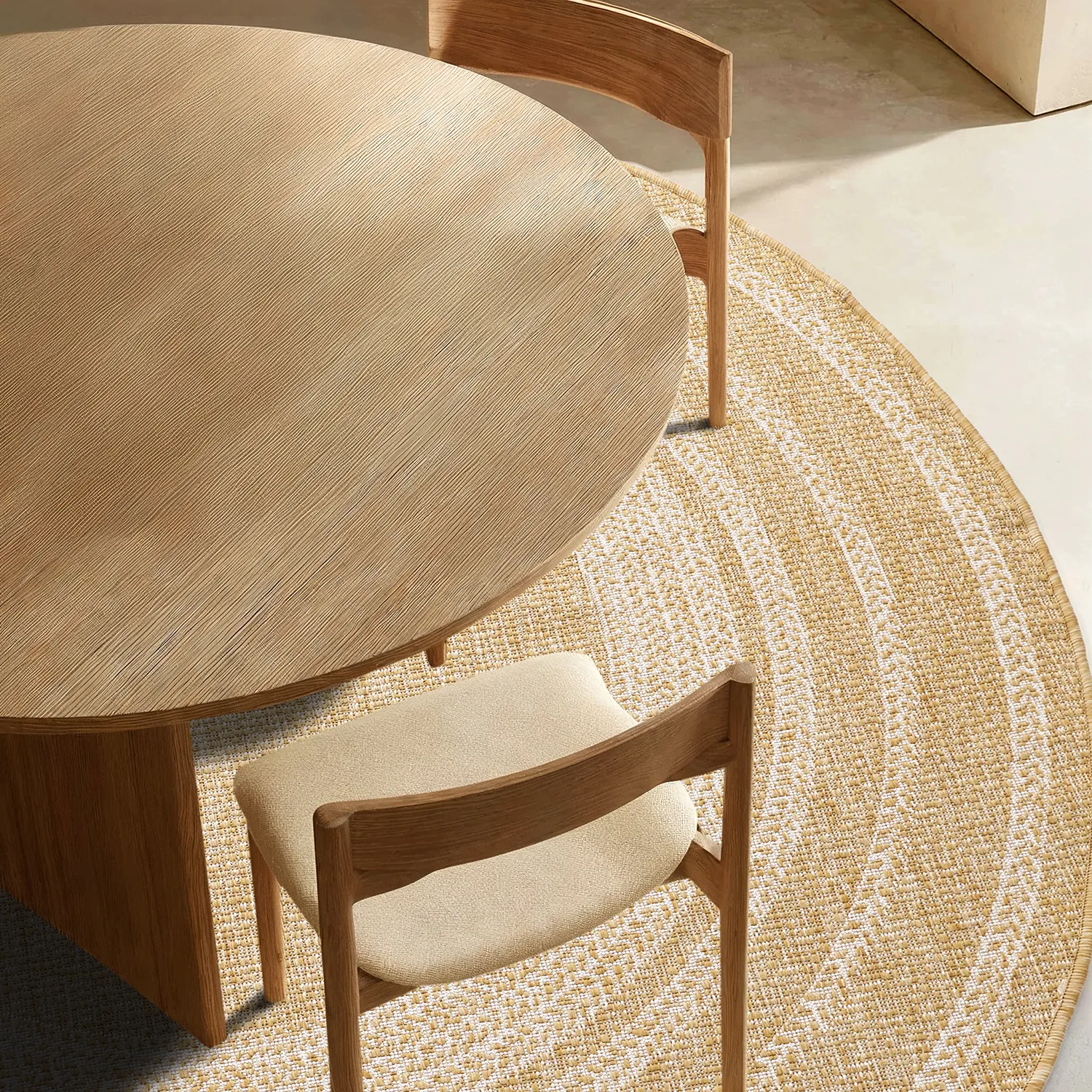 Tappeto rotondo - Indoor/Outdoor Angus (natura)