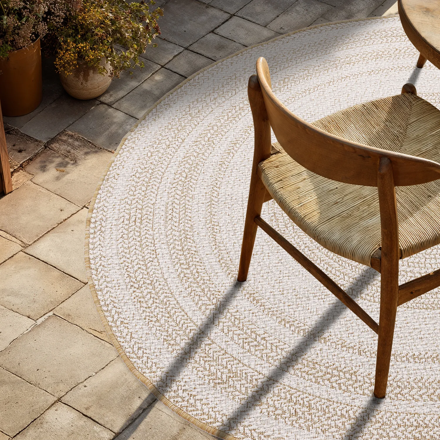 Tappeto rotondo - Indoor/Outdoor Angus (natura)