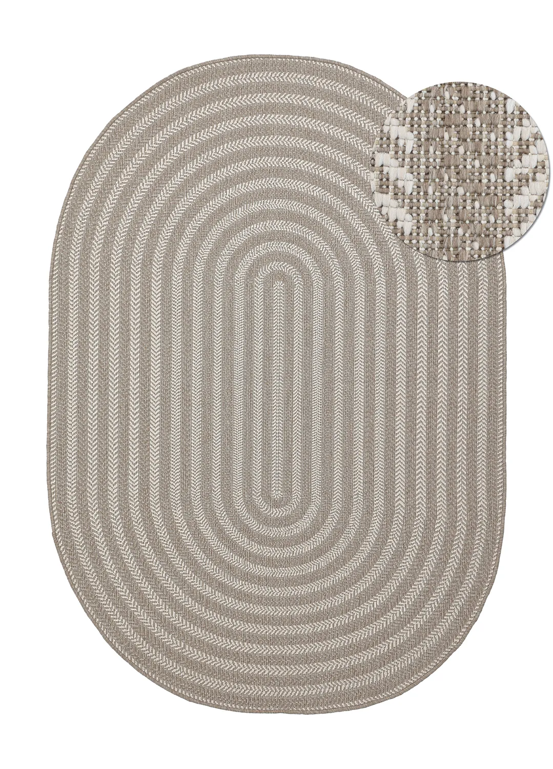 Tappeto ovale - Indoor/outdoor Leander (beige)